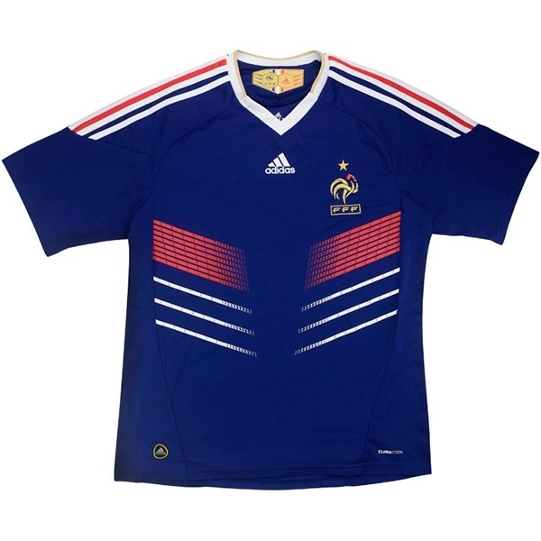 Heimtrikot Thailand Frankreich Retro 2010 Blau Günstige Fußballtrikots